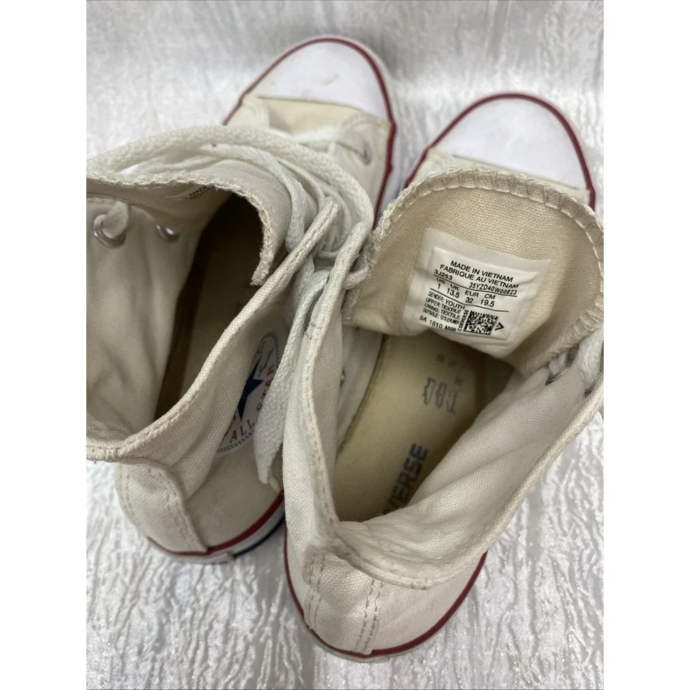 Converse Chuck Taylor All Star Hi Sneaker Optical White Kids Sneakers Size 1Y